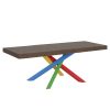 Tavolo allungabile 90x200/460 cm Volantis Premium Noce telaio 4/B