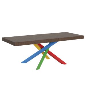 Tavolo allungabile 90x180/440 cm Volantis Premium noce telaio 4/B