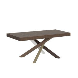 Tavolo allungabile 90x140/400 cm Volantis Premium noce telaio 4/C