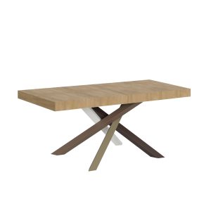 Tavolo allungabile 90x140/244 cm Volantis Premium Quercia Natura telaio 4/C
