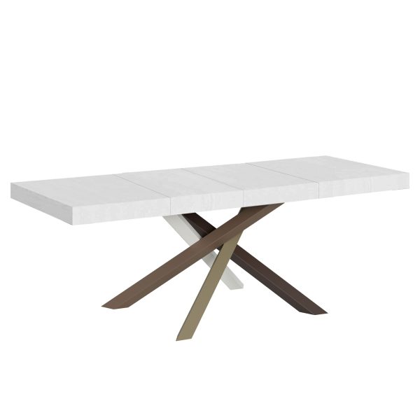 Tavolo allungabile 90x180/440 cm Volantis Premium bianco frassino telaio 4/C
