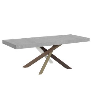 Tavolo allungabile 90x180/440 cm Volantis Premium cemento telaio 4/C