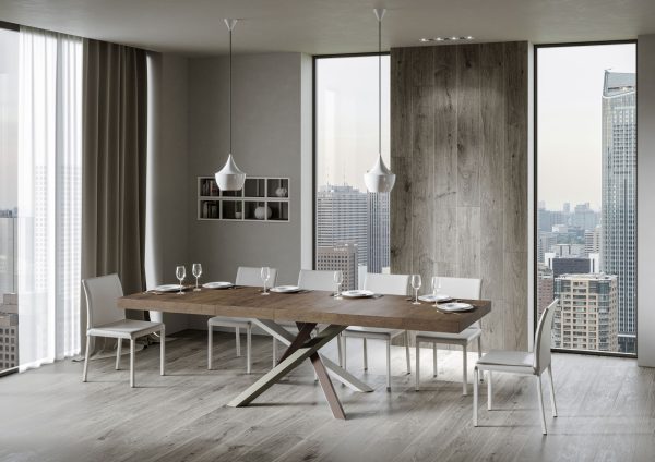 Tavolo allungabile 90x140/400 cm Volantis Premium noce telaio 4/C - immagine 3