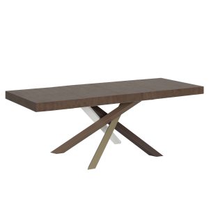Tavolo allungabile 90x180/440 cm Volantis Premium noce telaio 4/C