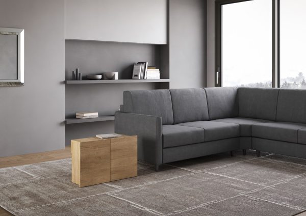 Consolle allungabile Evolve con Panca inferiore Quercia Natura - immagine 6