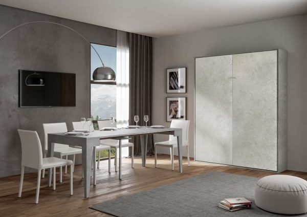 Letto matrimoniale a scomparsa 160 verticale Kentaro Cashmere - immagine 2