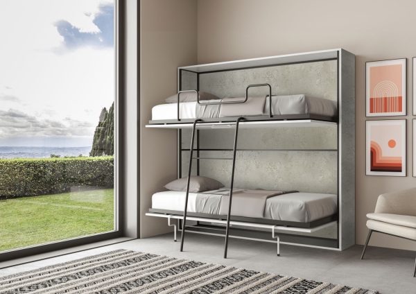 Letto a scomparsa doppio orizzontale Kando con materassi Cashmere - immagine 5