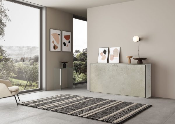 Letto a scomparsa singolo orizzontale Kando con materasso Cashmere - immagine 2