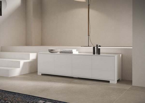 Porta TV 4 ante 172x40x48 cm Lumina bianco lucido - immagine 2