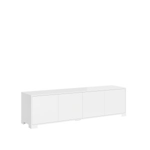 Porta TV 4 ante 172x40x48 cm Lumina bianco lucido
