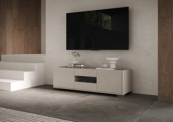 Porta TV 3 ante 130x40x40 cm Riflesso cashmere - immagine 2