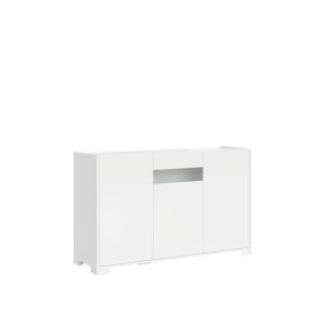 Madia 3 ante 130x40x81 cm Riflesso bianco lucido