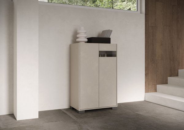 Credenza alta 2 ante 70x35x110 cm Riflesso cashmere - immagine 2