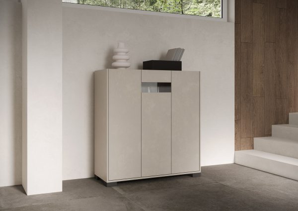 Credenza alta 3 ante 103x35x110 cm Riflesso cashmere - immagine 2