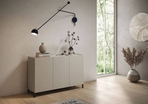 Madia 3 ante 130x40x84 cm Solaria cashmere - immagine 2