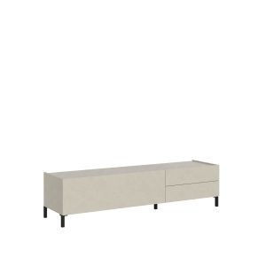 Porta TV 1 ribalta/2 cassetti 160x42x40 cm Solaria cashmere
