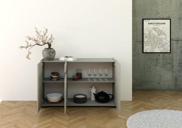 Madia 3 ante 130x40x81 cm Riflesso cashmere - immagine 3