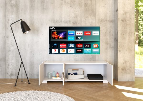 Porta TV 3 ante 130x40x40 cm Riflesso bianco lucido - immagine 3