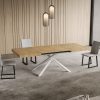 Tavolo allungabile 90x140/244 cm Niket quercia natura gambe bianche - immagine 3