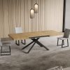 Tavolo allungabile 90x140/244 cm Niket quercia natura gambe antracite - immagine 3