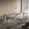 Tavolo allungabile 90x120/380 cm Niket cemento gambe bianche - immagine 4