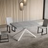 Tavolo allungabile 90x120/380 cm Niket cemento gambe bianche - immagine 2