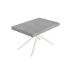 Tavolo allungabile 90x120/380 cm Niket cemento gambe bianche