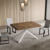 Tavolo allungabile 90x140/244 cm Niket noce gambe bianche - immagine 2