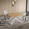 Tavolo allungabile 90x140/244 cm Niket quercia natura gambe bianche - immagine 2