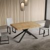 Tavolo allungabile 90x140/244 cm Niket quercia natura gambe antracite - immagine 2
