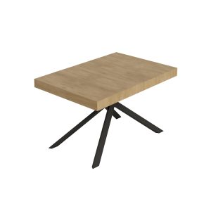Tavolo allungabile 90x130/390 cm Niket quercia natura gambe antracite