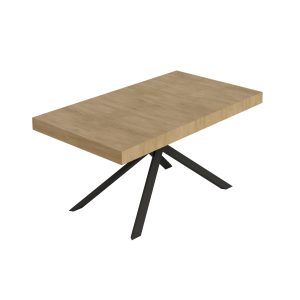 Tavolo allungabile 90x160/264 cm Niket quercia natura gambe antracite