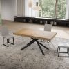 Tavolo allungabile 90x160/420 cm Niket quercia natura gambe antracite - immagine 2