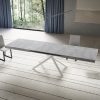 Tavolo allungabile 90x200/460 cm Niket cemento gambe bianche - immagine 3