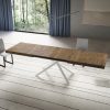 Tavolo allungabile 90x180/284 cm Niket noce gambe bianche - immagine 3