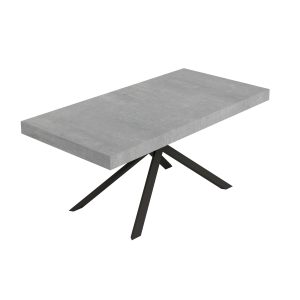 Tavolo allungabile 90x200/304 cm Niket cemento gambe antracite
