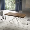 Tavolo allungabile 90x180/284 cm Niket noce gambe bianche - immagine 2