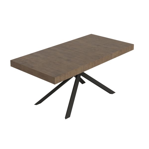 Tavolo allungabile 90x200/304 cm Niket noce gambe antracite