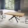Tavolo allungabile 90x180/440 cm Niket quercia natura gambe antracite - immagine 2