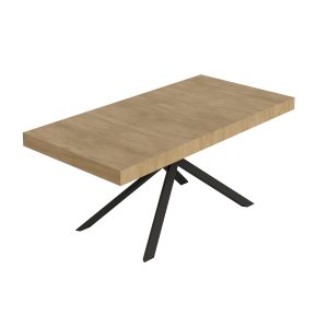 Tavolo allungabile 90x200/304 cm Niket quercia natura gambe antracite