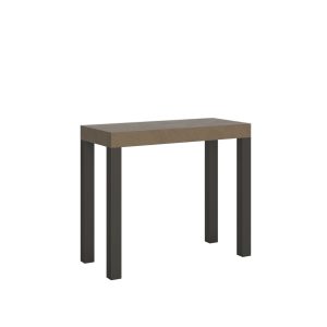 Consolle allungabile 90x40/300 cm Everyday tortora telaio antracite