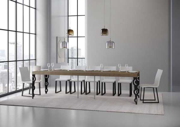 Consolle allungabile 90x40/300 cm Karamay Premium Tortora - immagine 5