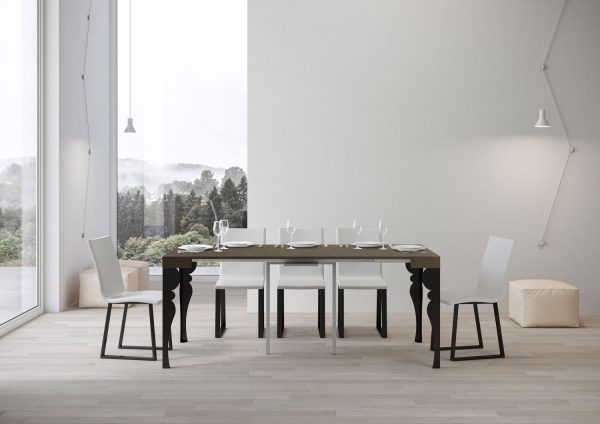 Consolle allungabile 90x40/196 cm Paxon Small tortora telaio antracite - immagine 4