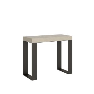 Consolle allungabile 90x40/300 cm Tecno Cashmere Premium telaio Antracite