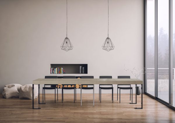 Consolle allungabile 90x40/300 cm Tecno Cashmere Premium telaio Antracite - immagine 5