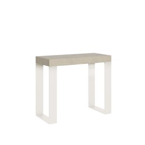 Consolle allungabile 90x40/300 cm Tecno cashmere telaio bianco