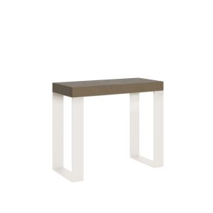 Consolle allungabile 90x40/300 cm Tecno tortora telaio bianco