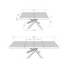 Tavolo allungabile 90x180/284 cm Volantis Premium tortora telaio antracite - immagine 6