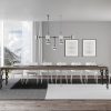 Tavolo allungabile 90x130/390 cm Karamay Premium noce telaio Antracite - immagine 4