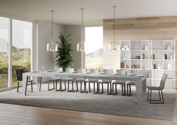 Tavolo allungabile 90x140/400 cm Naxy Premium cemento - immagine 4